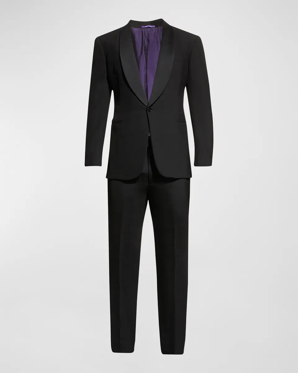 Ralph Lauren Purple Label Men's Gregory Wool Barathea Shawl Tuxedo | Thumbnail 6