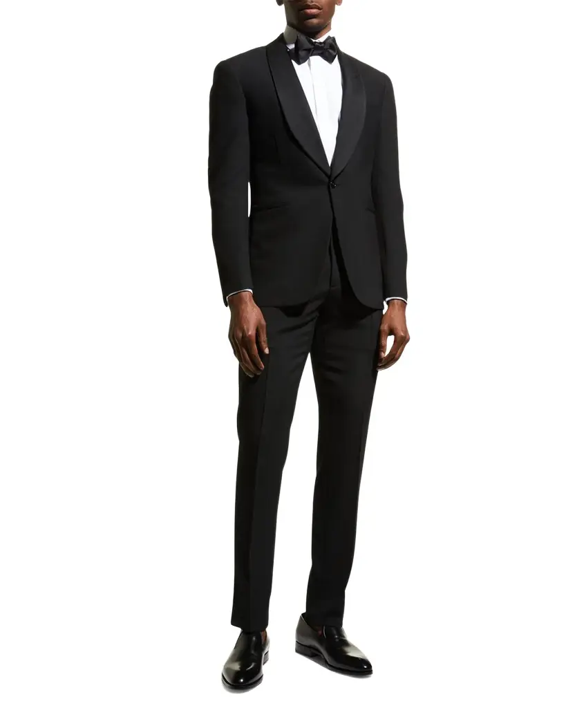 Ralph Lauren Purple Label Men's Gregory Wool Barathea Shawl Tuxedo