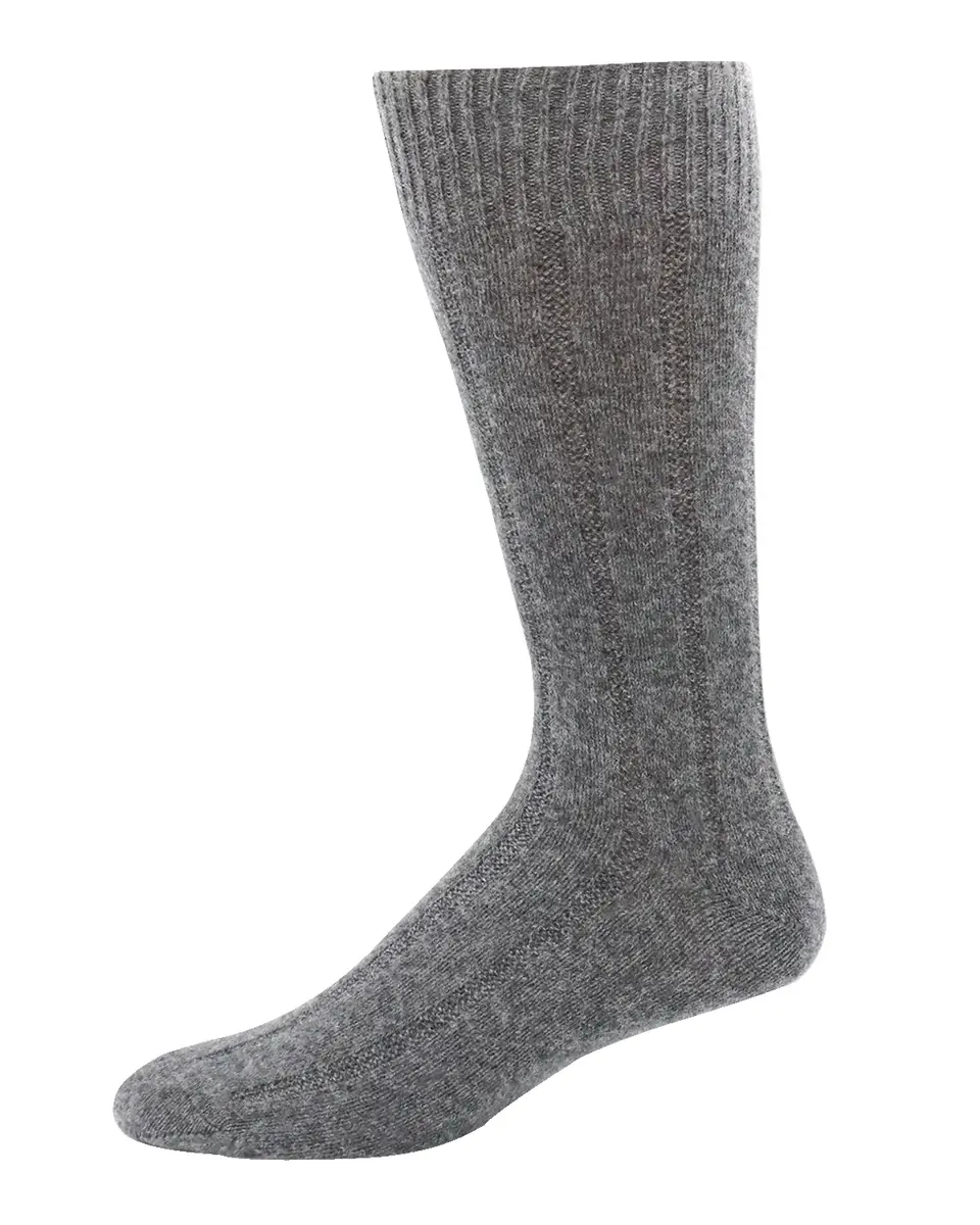 Neiman Marcus Men's Rib Cashmere Crew Socks | Thumbnail 2 Neiman Marcus Men's Rib Cashmere Crew Socks | Thumbnail 2