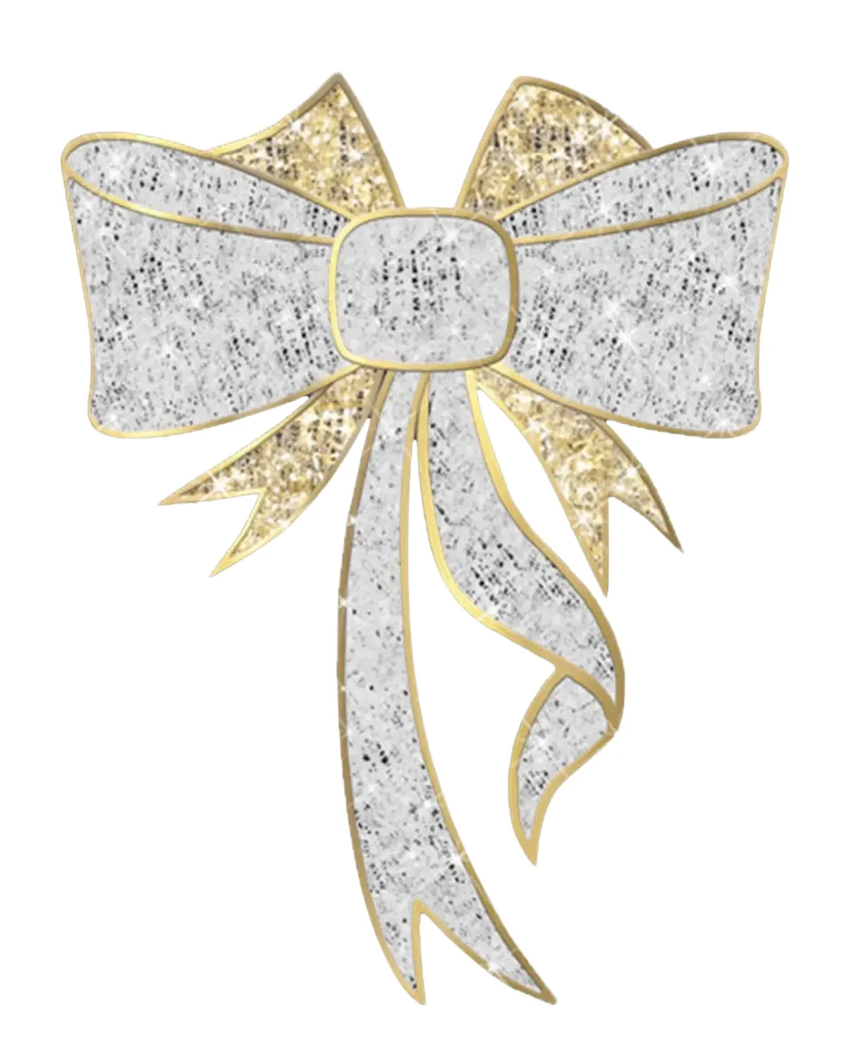Barcana 2D LED Lit Bow Outdoor Decoration, 50"