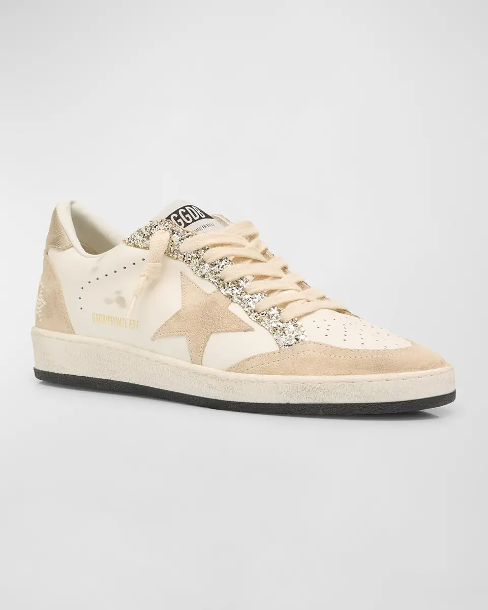 Golden Goose Ball Star Pearly Glitter Low-Top Sneakers | Thumbnail 3 Golden Goose Ball Star Pearly Glitter Low-Top Sneakers | Thumbnail 3