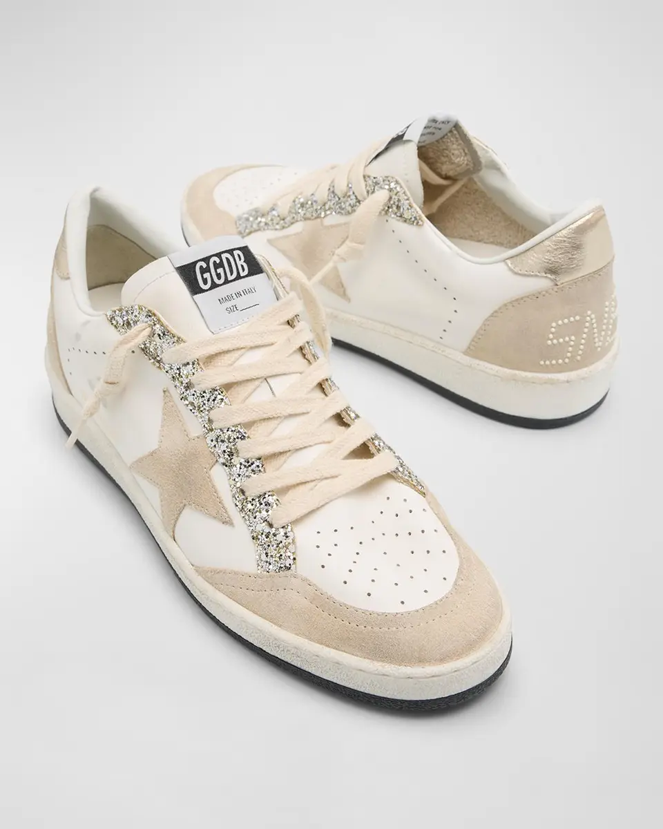 Golden Goose Ball Star Pearly Glitter Low-Top Sneakers | Thumbnail 8 Golden Goose Ball Star Pearly Glitter Low-Top Sneakers | Thumbnail 8