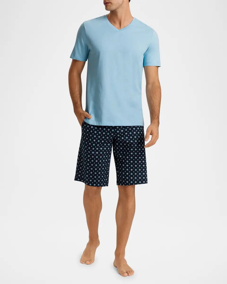 Hanro Men's Nightday Jersey Short Pajama Set | Thumbnail 2 Hanro Men's Nightday Jersey Short Pajama Set | Thumbnail 2