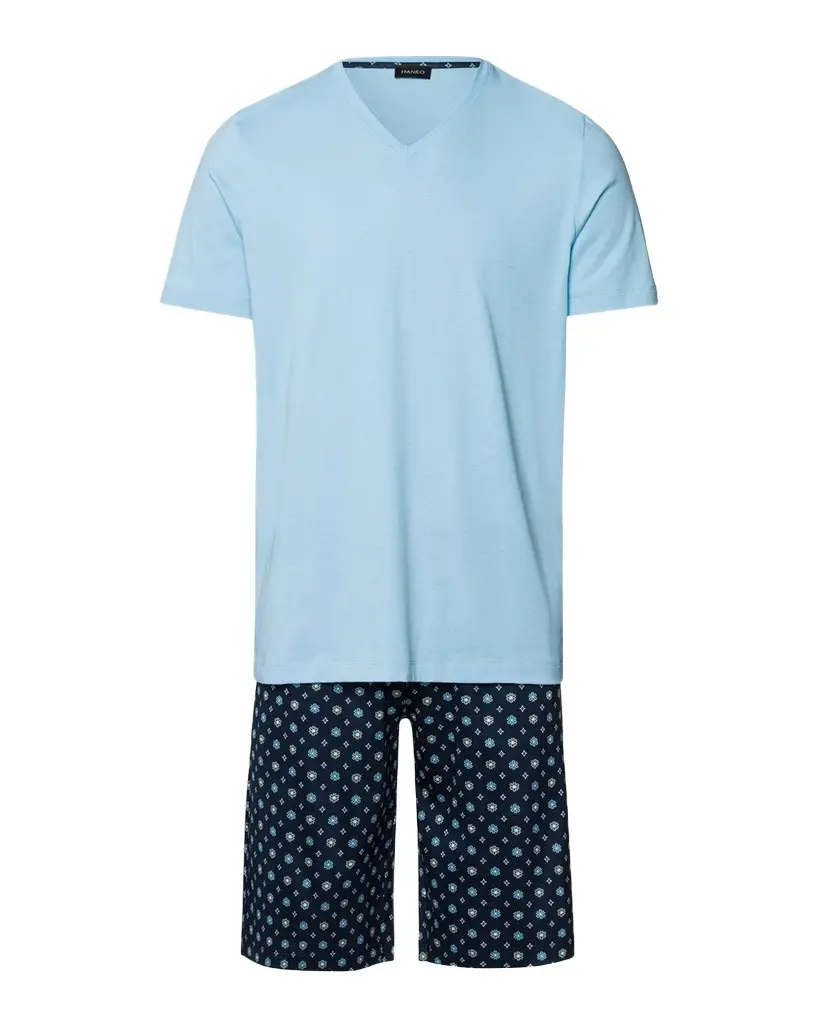 Hanro Men's Nightday Jersey Short Pajama Set