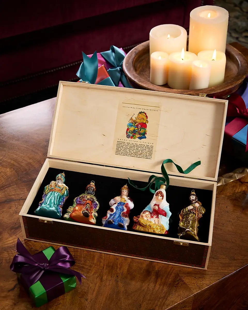 Komozja Three Kings Nativity Scene Christmas Ornaments, Set of 5 | Thumbnail 2