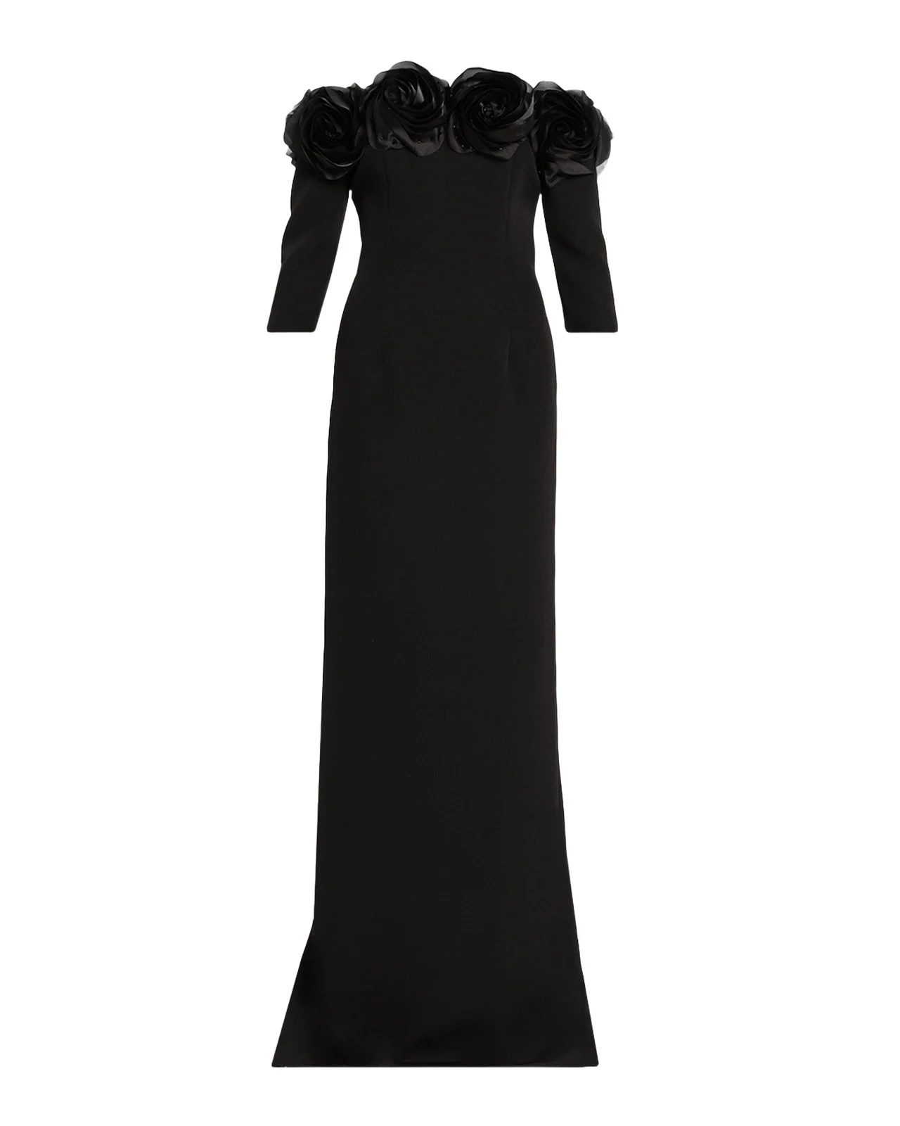 Off-Shoulder Applique Column Gown Off-Shoulder Applique Column Gown