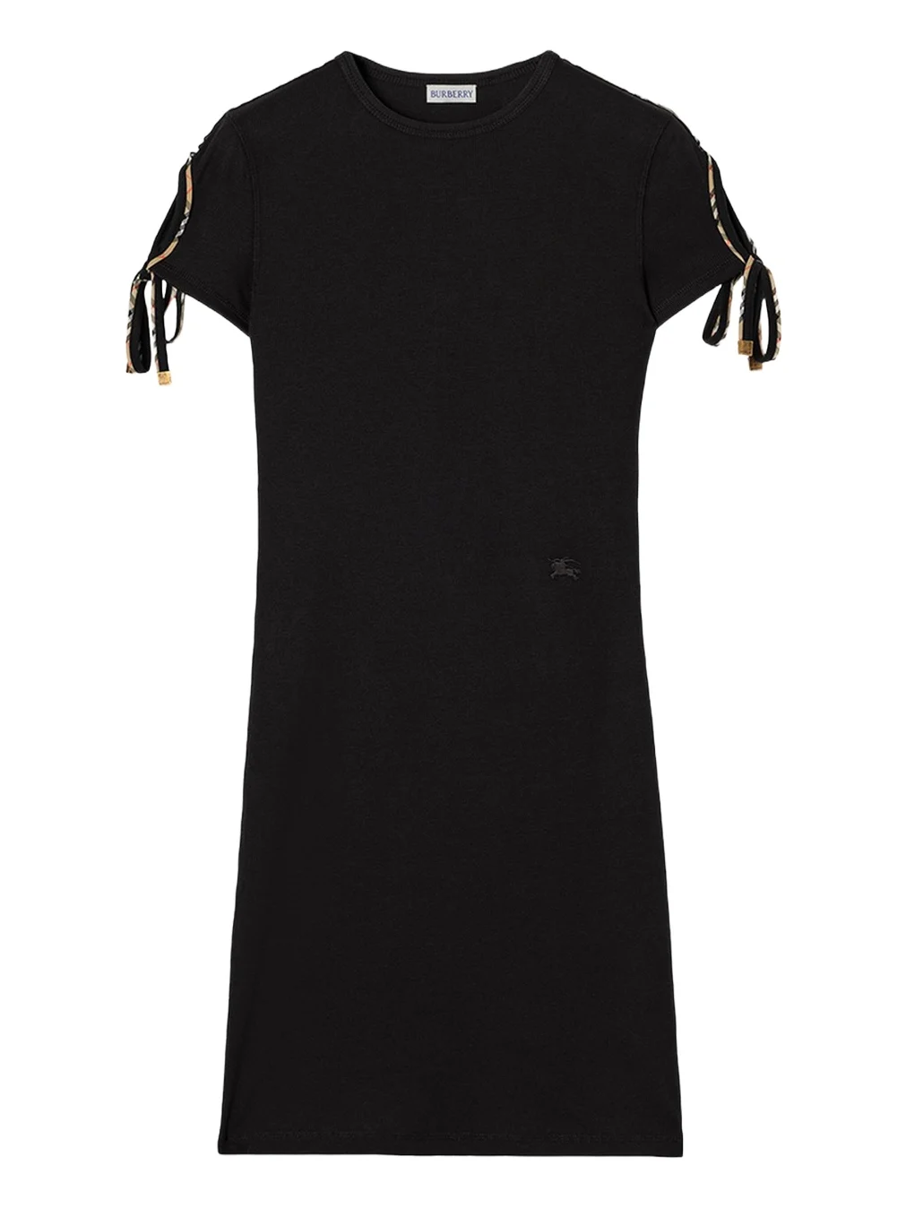 Burberry Tatiana Check Tie Short-Sleeve Mini Dress