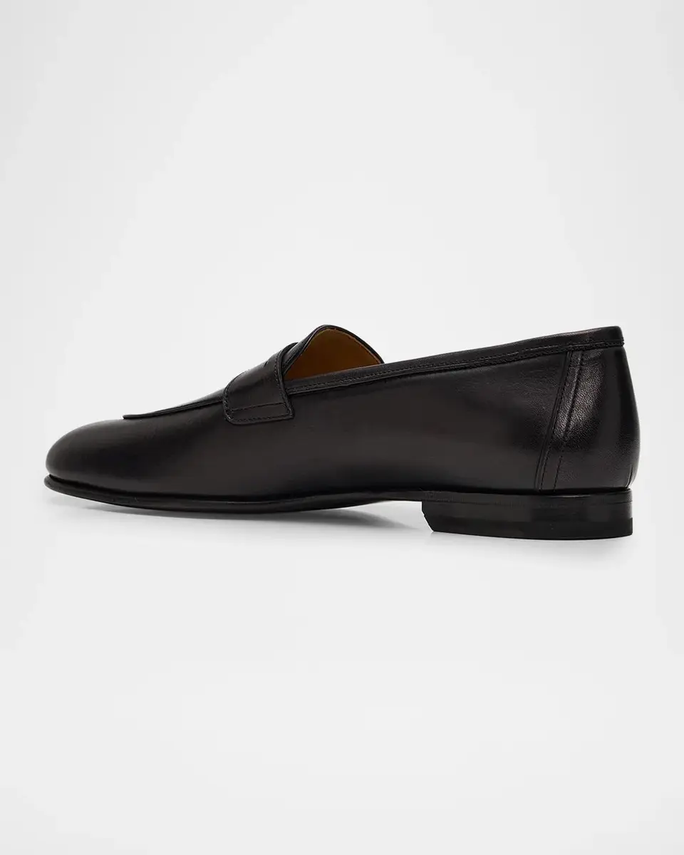 Kiton Men's Calfskin Penny Loafers | Thumbnail 4 Kiton Men's Calfskin Penny Loafers | Thumbnail 4