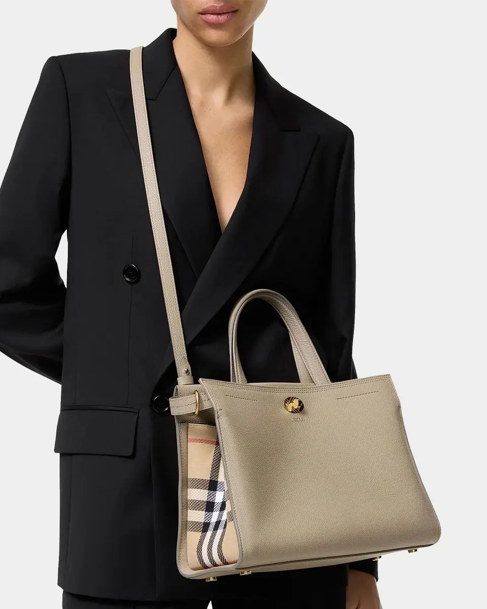 Burberry Cotswolds Small Check Leather Tote Bag | Thumbnail 2 Burberry Cotswolds Small Check Leather Tote Bag | Thumbnail 2