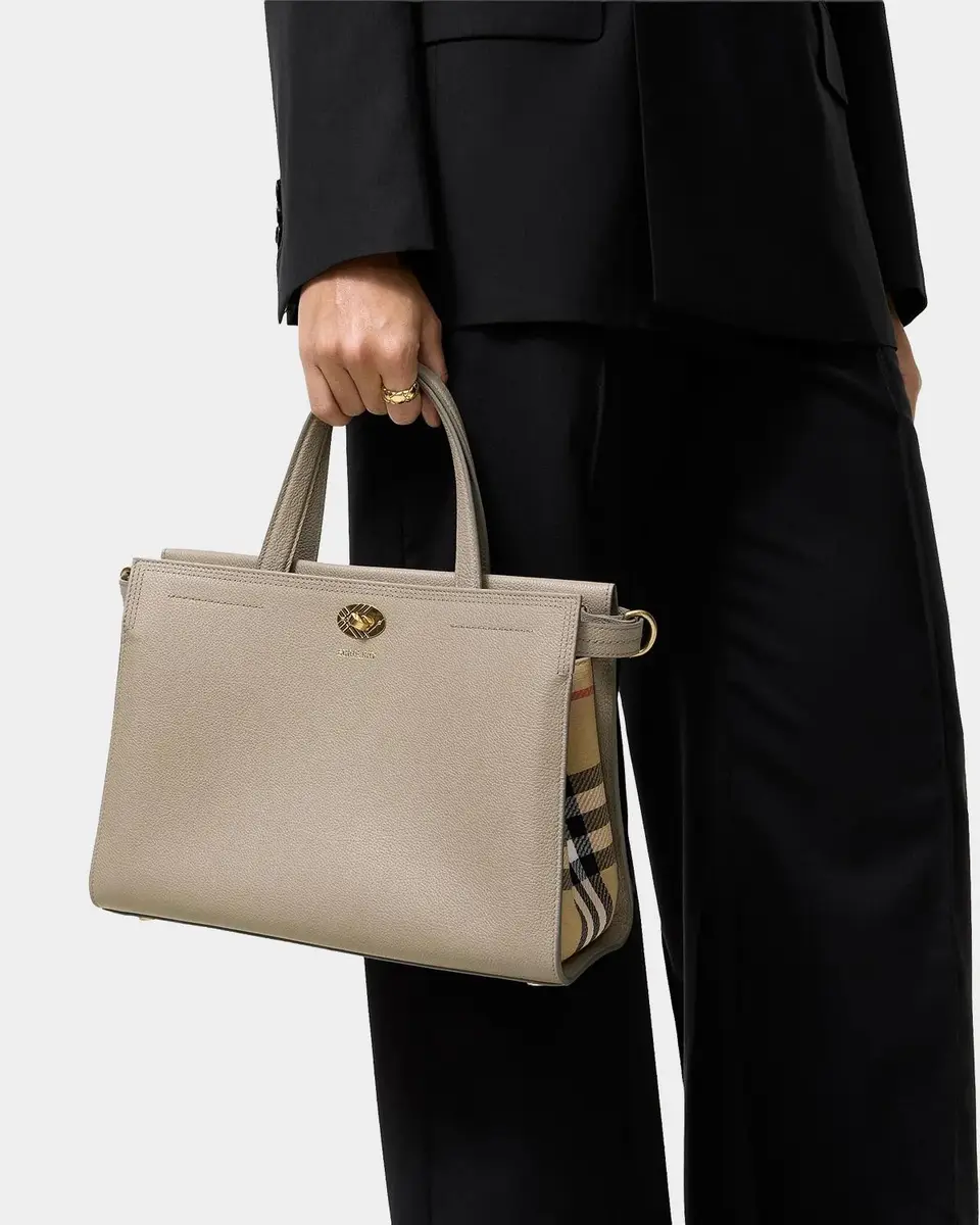 Burberry Cotswolds Small Check Leather Tote Bag | Thumbnail 4 Burberry Cotswolds Small Check Leather Tote Bag | Thumbnail 4