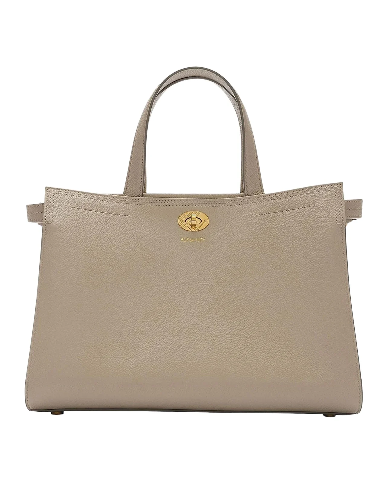 Burberry Cotswolds Small Check Leather Tote Bag
