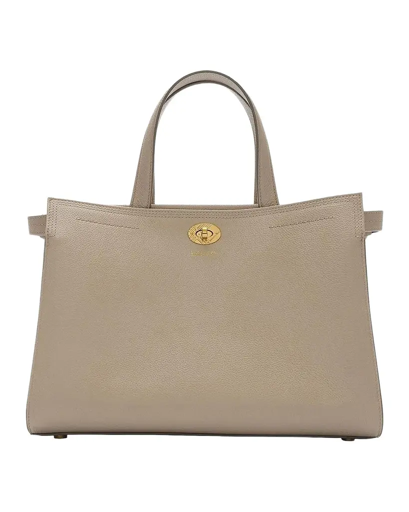 Burberry Cotswolds Small Check Leather Tote Bag