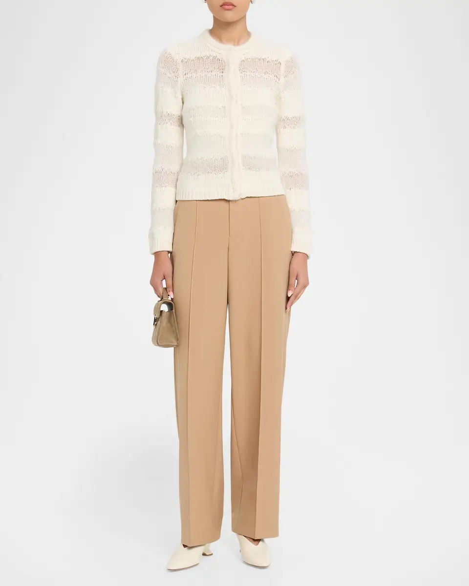 Fabiana Filippi Mohair-Blend Openwork Pointelle Cardigan | Thumbnail 2 Fabiana Filippi Mohair-Blend Openwork Pointelle Cardigan | Thumbnail 2