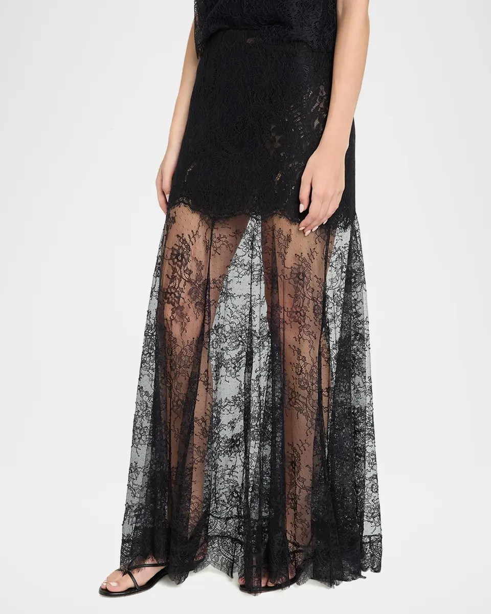 LoveShackFancy Carline Floral Lace Maxi Skirt | Thumbnail 4 LoveShackFancy Carline Floral Lace Maxi Skirt | Thumbnail 4
