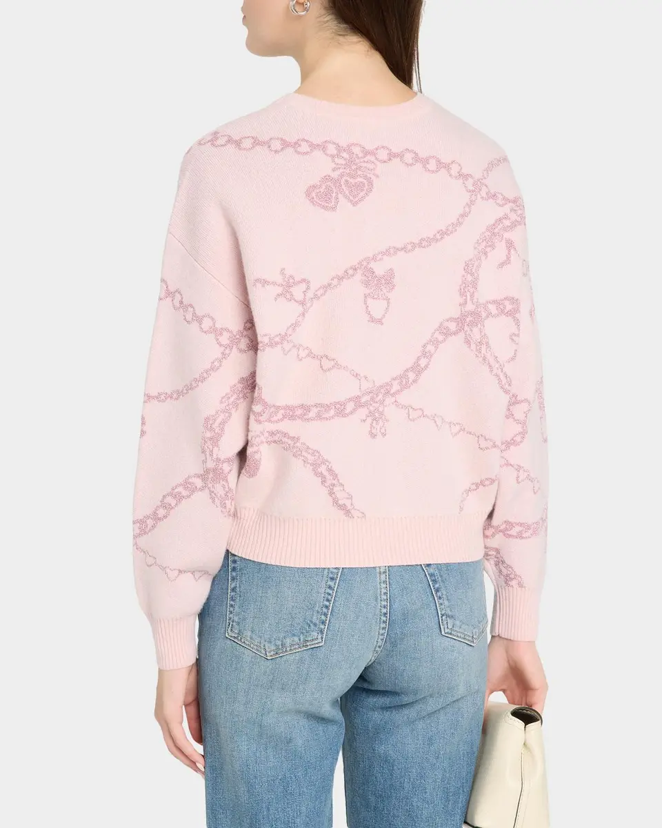 LoveShackFancy Calindra Cashmere-Blend Intarsia Sweater | Thumbnail 3 LoveShackFancy Calindra Cashmere-Blend Intarsia Sweater | Thumbnail 3