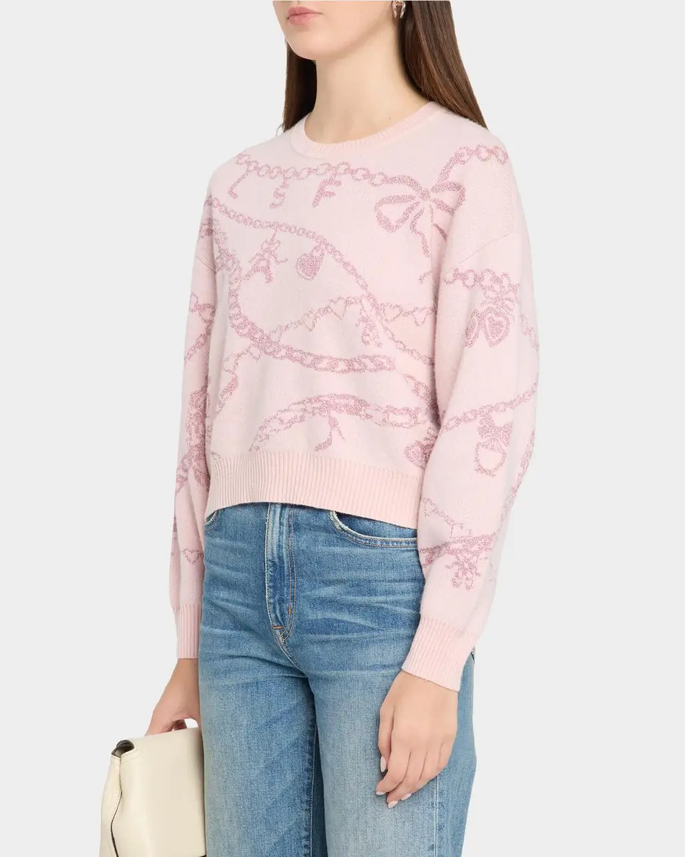 LoveShackFancy Calindra Cashmere-Blend Intarsia Sweater | Thumbnail 4 LoveShackFancy Calindra Cashmere-Blend Intarsia Sweater | Thumbnail 4