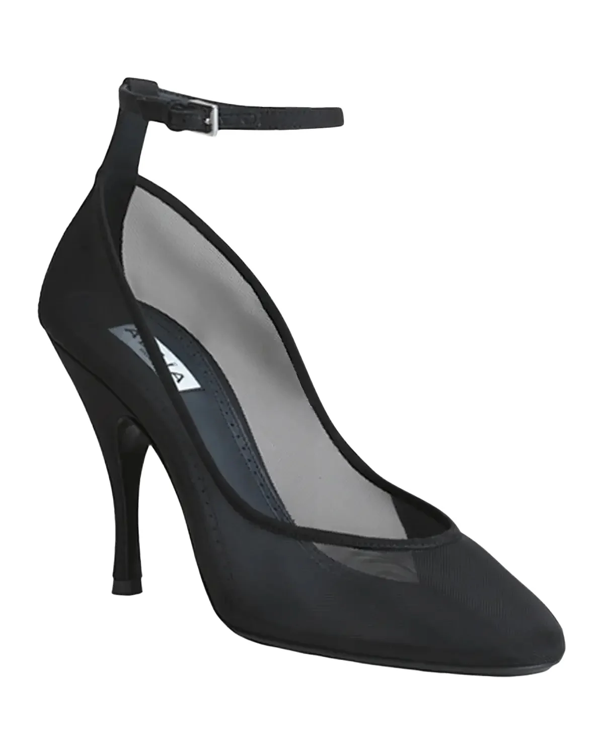 100mm Mesh Ankle-Strap Pumps