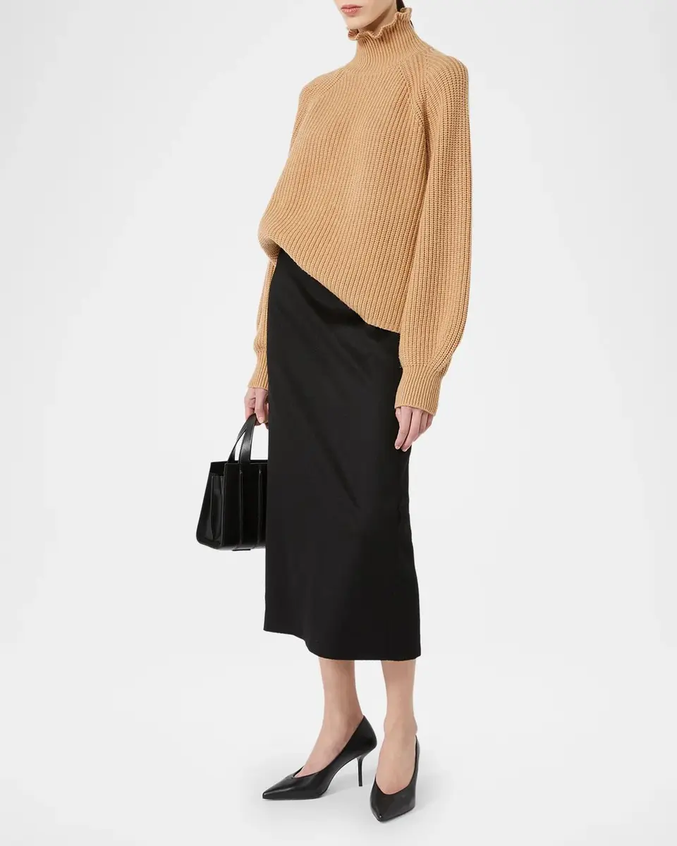 Max Mara Wool-Cashmere Ruffle Turtleneck Sweater | Thumbnail 2 Max Mara Wool-Cashmere Ruffle Turtleneck Sweater | Thumbnail 2