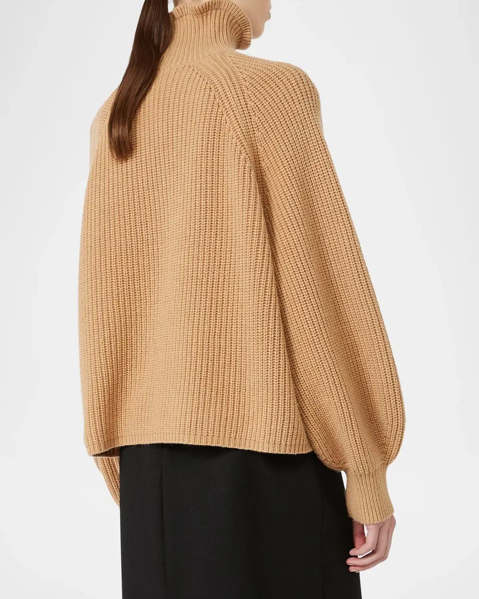 Max Mara Wool-Cashmere Ruffle Turtleneck Sweater | Thumbnail 3 Max Mara Wool-Cashmere Ruffle Turtleneck Sweater | Thumbnail 3