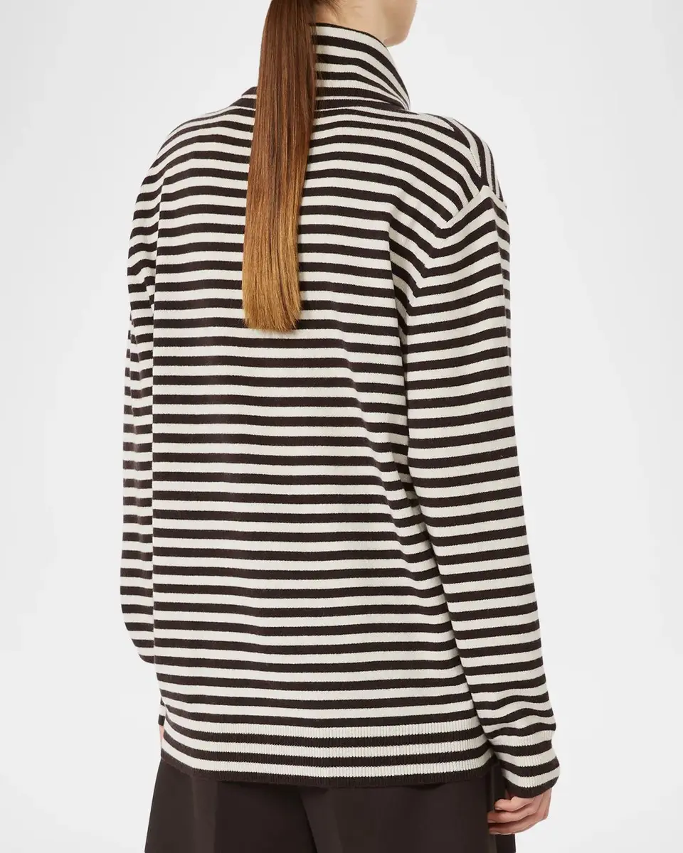 Max Mara Striped Wool-Cashmere Turtleneck Sweater | Thumbnail 3 Max Mara Striped Wool-Cashmere Turtleneck Sweater | Thumbnail 3