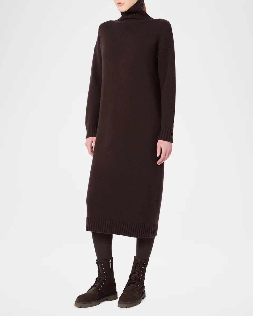 Max Mara Wool-Cashmere Turtleneck Midi Sweater Dress | Thumbnail 2