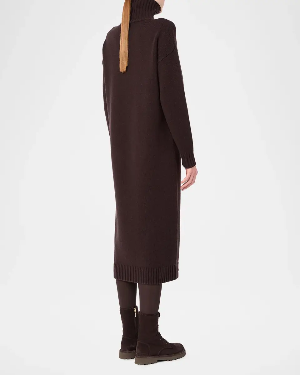 Max Mara Wool-Cashmere Turtleneck Midi Sweater Dress | Thumbnail 3