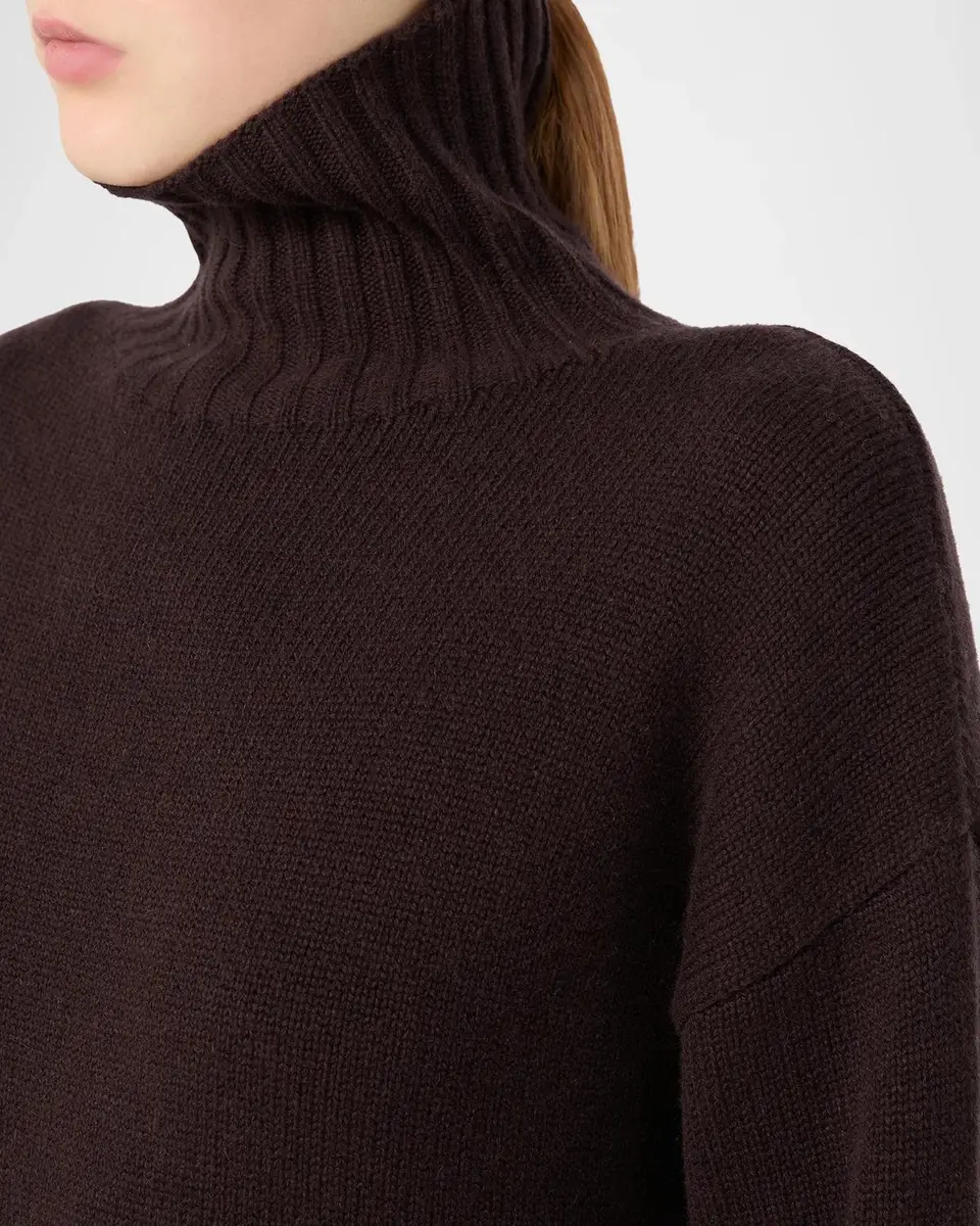 Max Mara Wool-Cashmere Turtleneck Midi Sweater Dress | Thumbnail 4