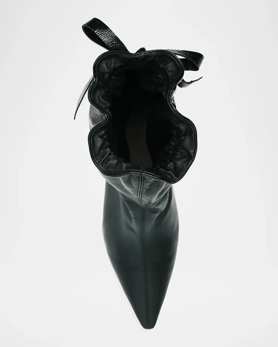 Cinq à Sept 60mm Alex Scrunched Crinkled Leather Mid-Calf Boots | Thumbnail 3 Cinq à Sept 60mm Alex Scrunched Crinkled Leather Mid-Calf Boots | Thumbnail 3