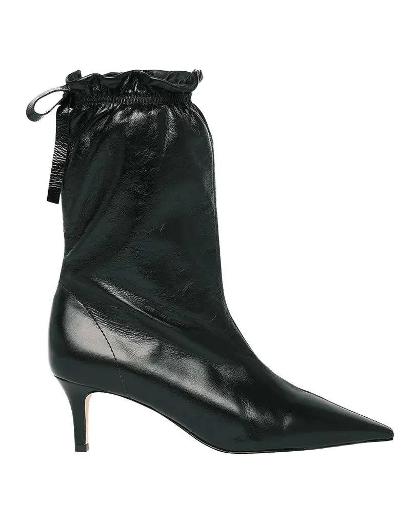 Cinq à Sept 60mm Alex Scrunched Crinkled Leather Mid-Calf Boots