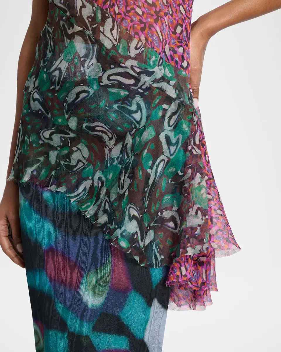 Dries Van Noten Crisanna Colorblock Silk Asymmetric Top | Thumbnail 5 Dries Van Noten Crisanna Colorblock Silk Asymmetric Top | Thumbnail 5