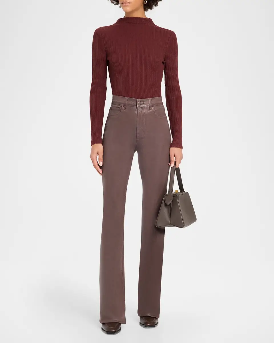 Veronica Beard Nadja Ribbed Mock-Neck Top | Thumbnail 2