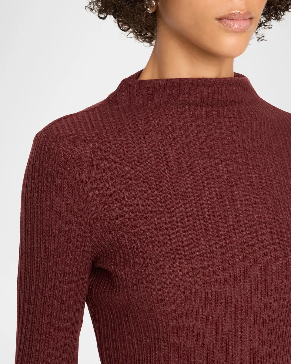 Veronica Beard Nadja Ribbed Mock-Neck Top | Thumbnail 5