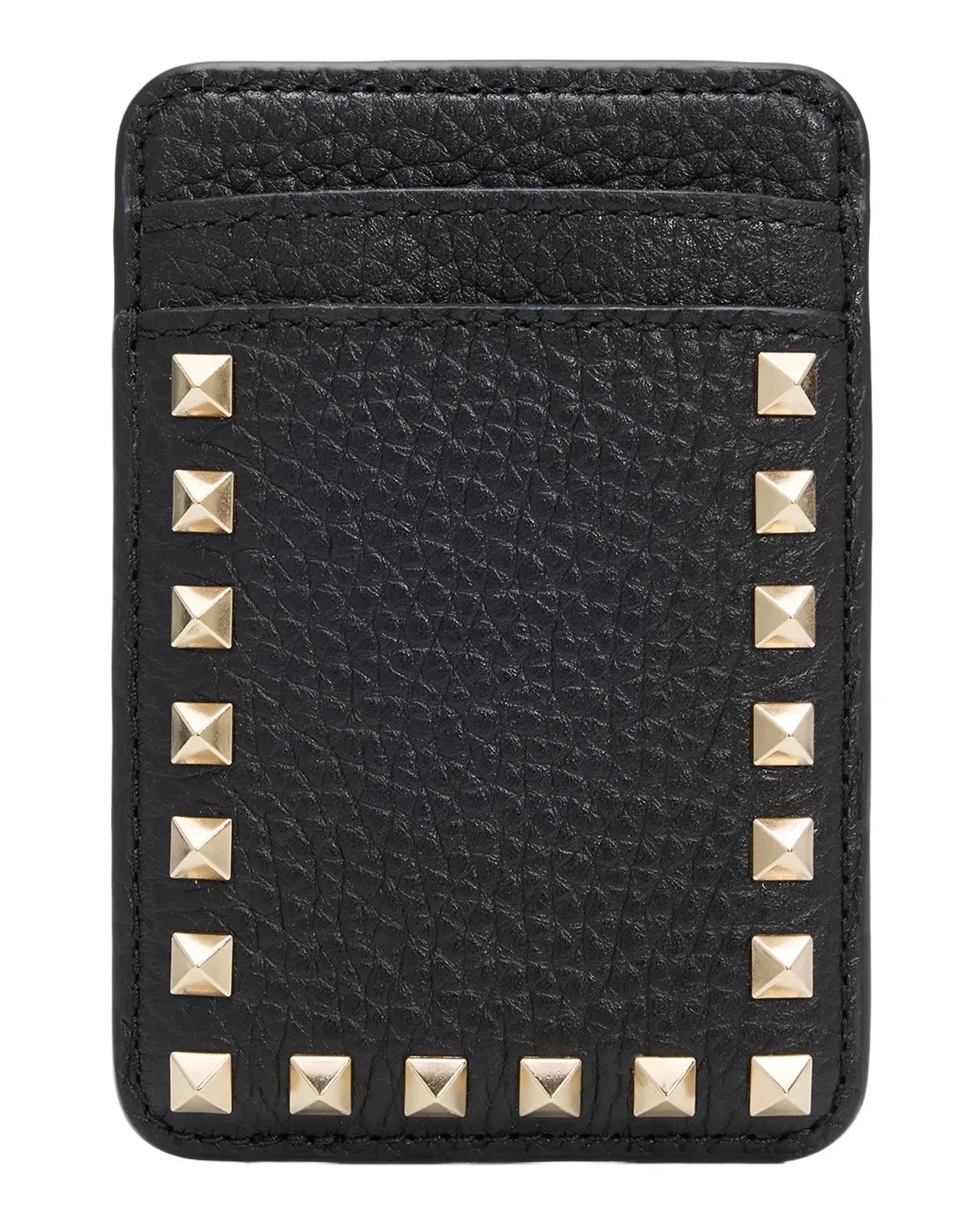 Rockstud Leather Magnetic Card Holder Rockstud Leather Magnetic Card Holder