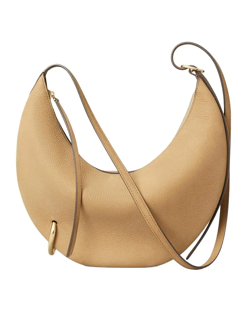 Tory Burch Pierced Nubuck Leather Crossbody Bag