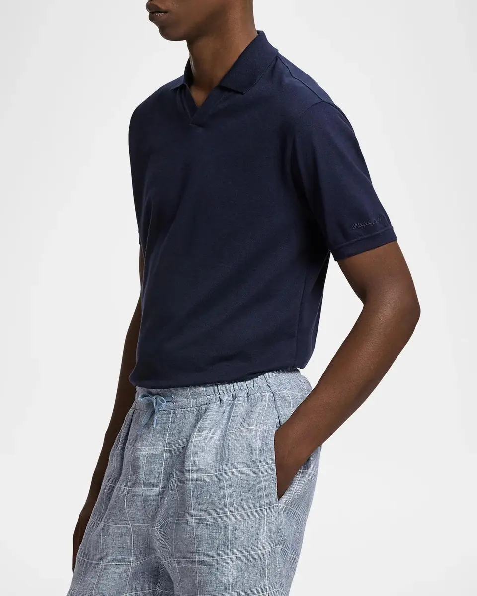 Ralph Lauren Men's Cotton-Cashmere Pique Polo Shirt | Thumbnail 6 Ralph Lauren Men's Cotton-Cashmere Pique Polo Shirt | Thumbnail 6