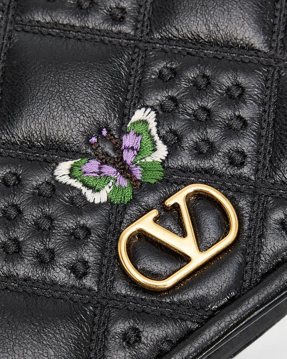 Valentino Garavani Flutterby Quilted VLogo Leather Wallet | Thumbnail 6 Valentino Garavani Flutterby Quilted VLogo Leather Wallet | Thumbnail 6