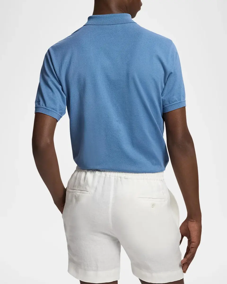 Ralph Lauren Men's Cotton-Cashmere Pique Polo Shirt | Thumbnail 3 Ralph Lauren Men's Cotton-Cashmere Pique Polo Shirt | Thumbnail 3