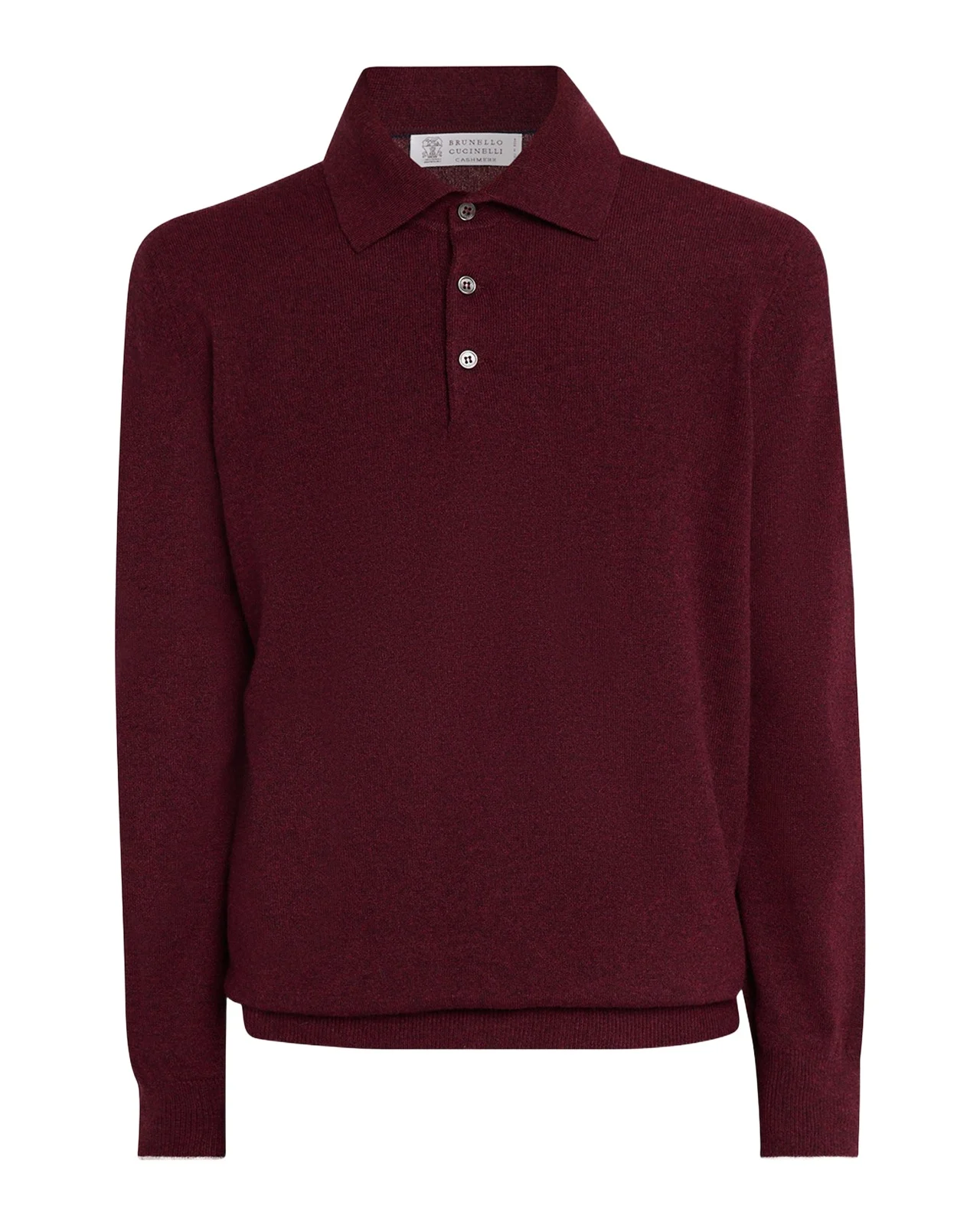 Brunello Cucinelli Men's Cashmere Knit Long-Sleeve Polo Shirt
