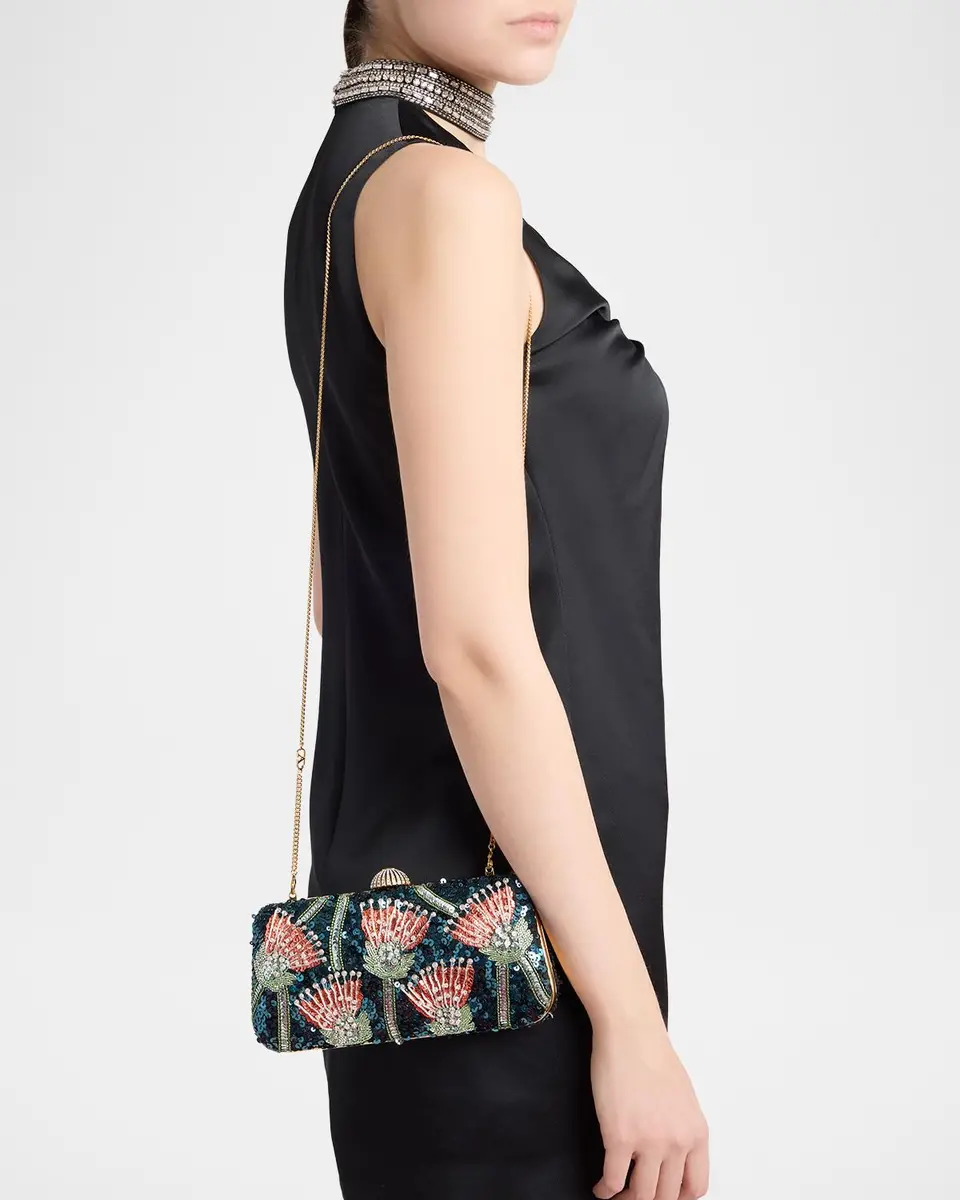 Valentino Garavani Secrets Poppy Sequined Crystal Clutch Bag | Thumbnail 2 Valentino Garavani Secrets Poppy Sequined Crystal Clutch Bag | Thumbnail 2