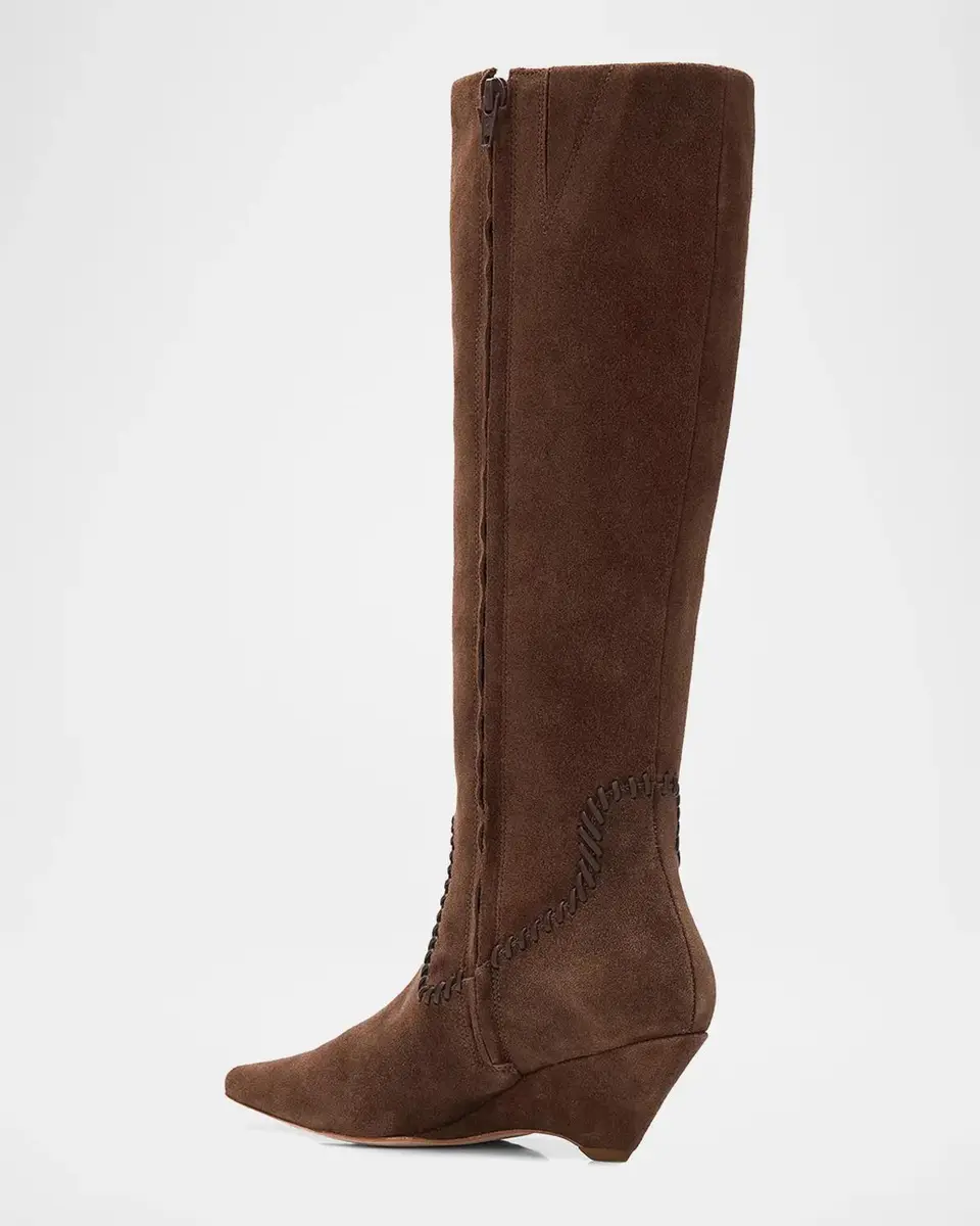 Cinq à Sept Resort Marta 60MM Whipstitched Suede Boots | Thumbnail 2 Cinq à Sept Resort Marta 60MM Whipstitched Suede Boots | Thumbnail 2