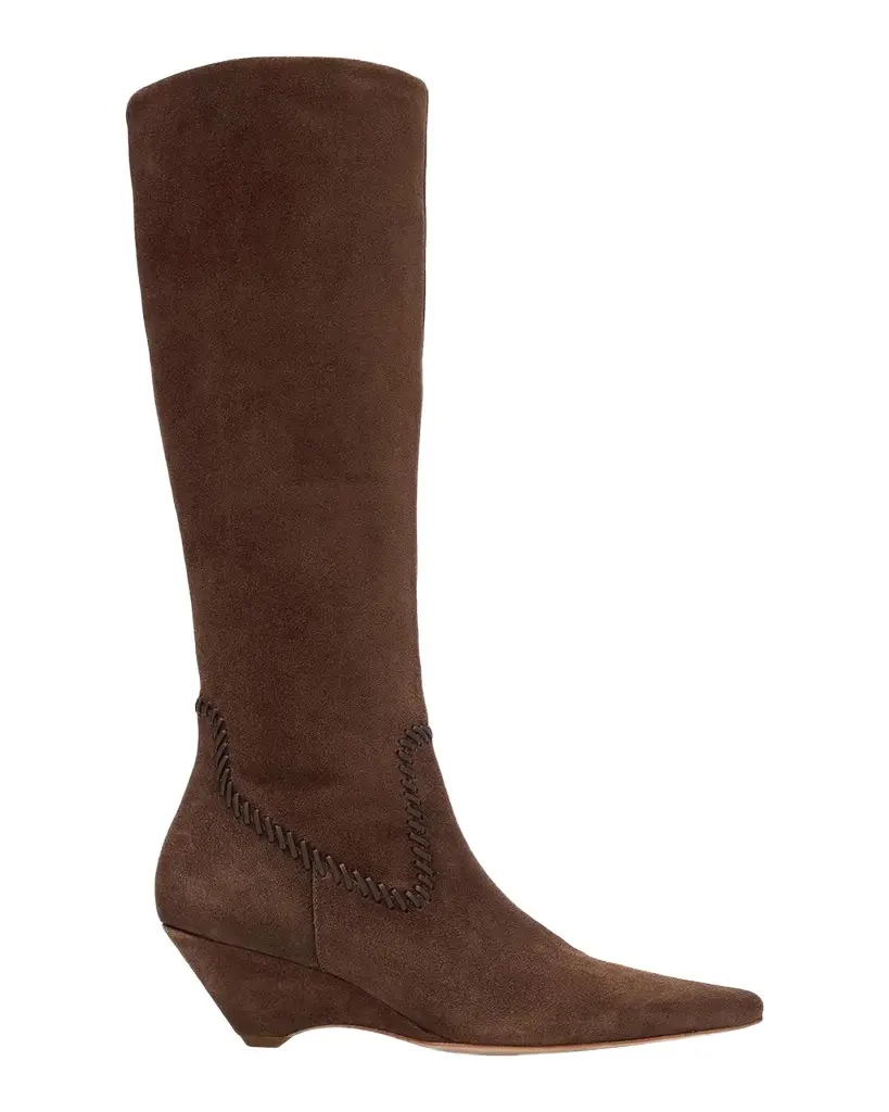 Cinq à Sept Resort Marta 60MM Whipstitched Suede Boots