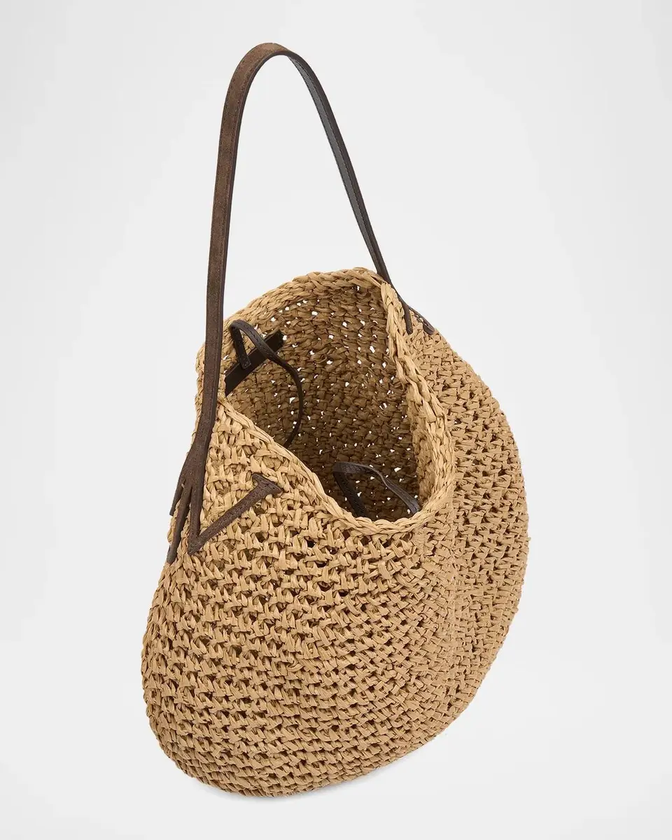 JW Anderson Small Bulb Crochet Raffia Shopper Tote Bag | Thumbnail 3 JW Anderson Small Bulb Crochet Raffia Shopper Tote Bag | Thumbnail 3