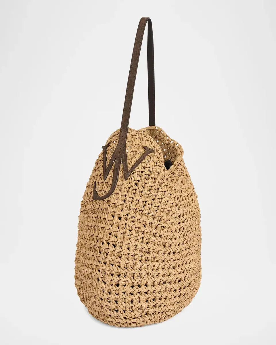 JW Anderson Small Bulb Crochet Raffia Shopper Tote Bag | Thumbnail 6 JW Anderson Small Bulb Crochet Raffia Shopper Tote Bag | Thumbnail 6