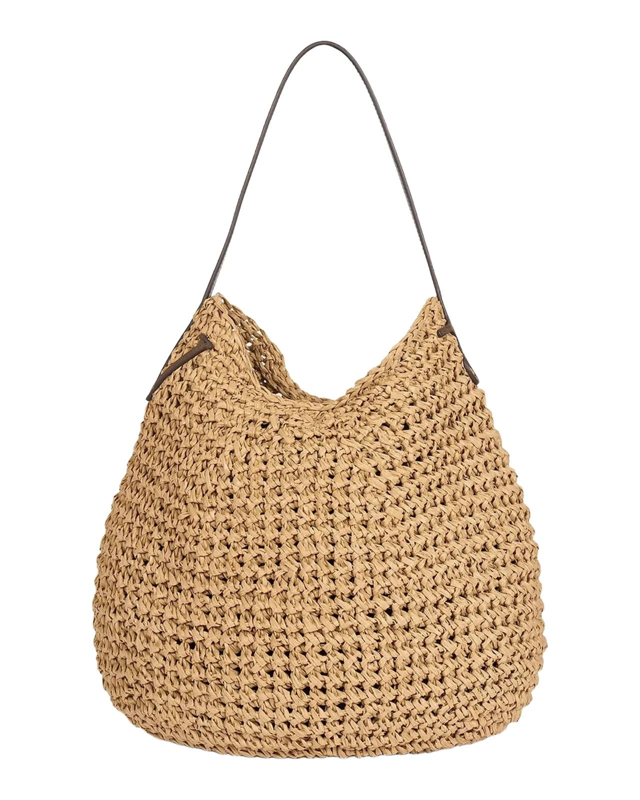 JW Anderson Small Bulb Crochet Raffia Shopper Tote Bag
