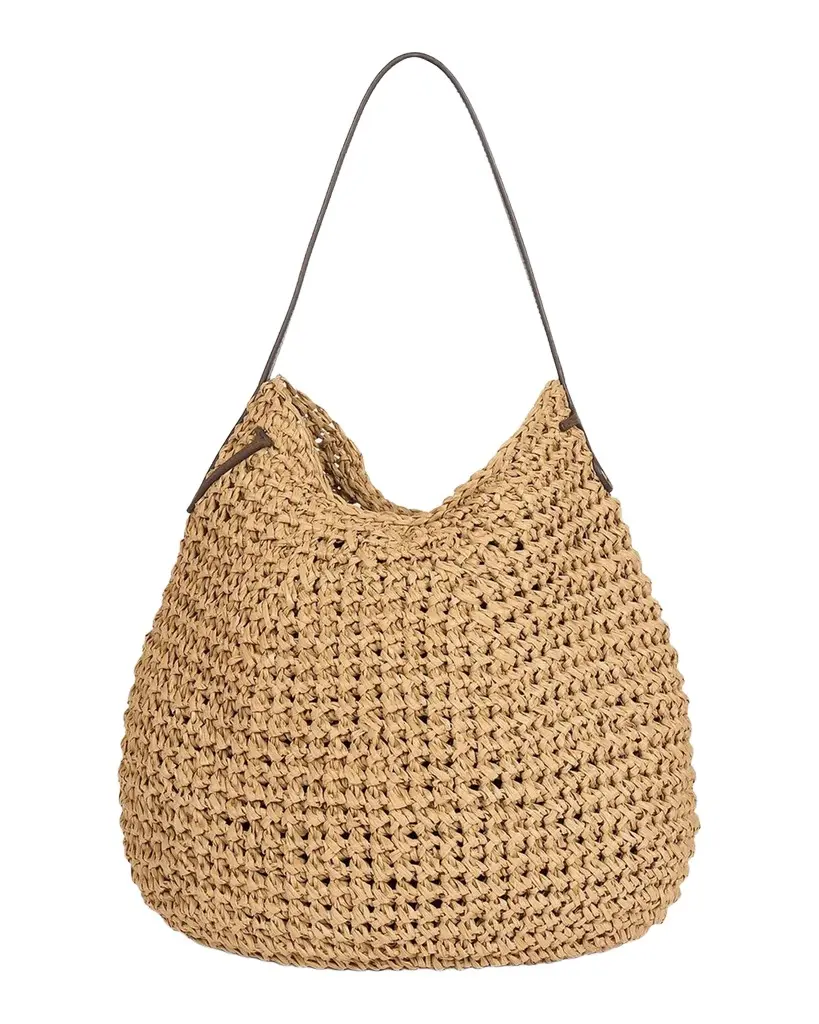 JW Anderson Small Bulb Crochet Raffia Shopper Tote Bag