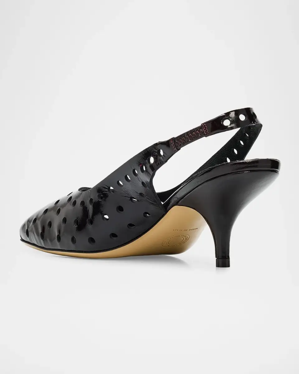 Dries Van Noten 65MM Eyelet Leather Slingback Pumps | Thumbnail 4 Dries Van Noten 65MM Eyelet Leather Slingback Pumps | Thumbnail 4