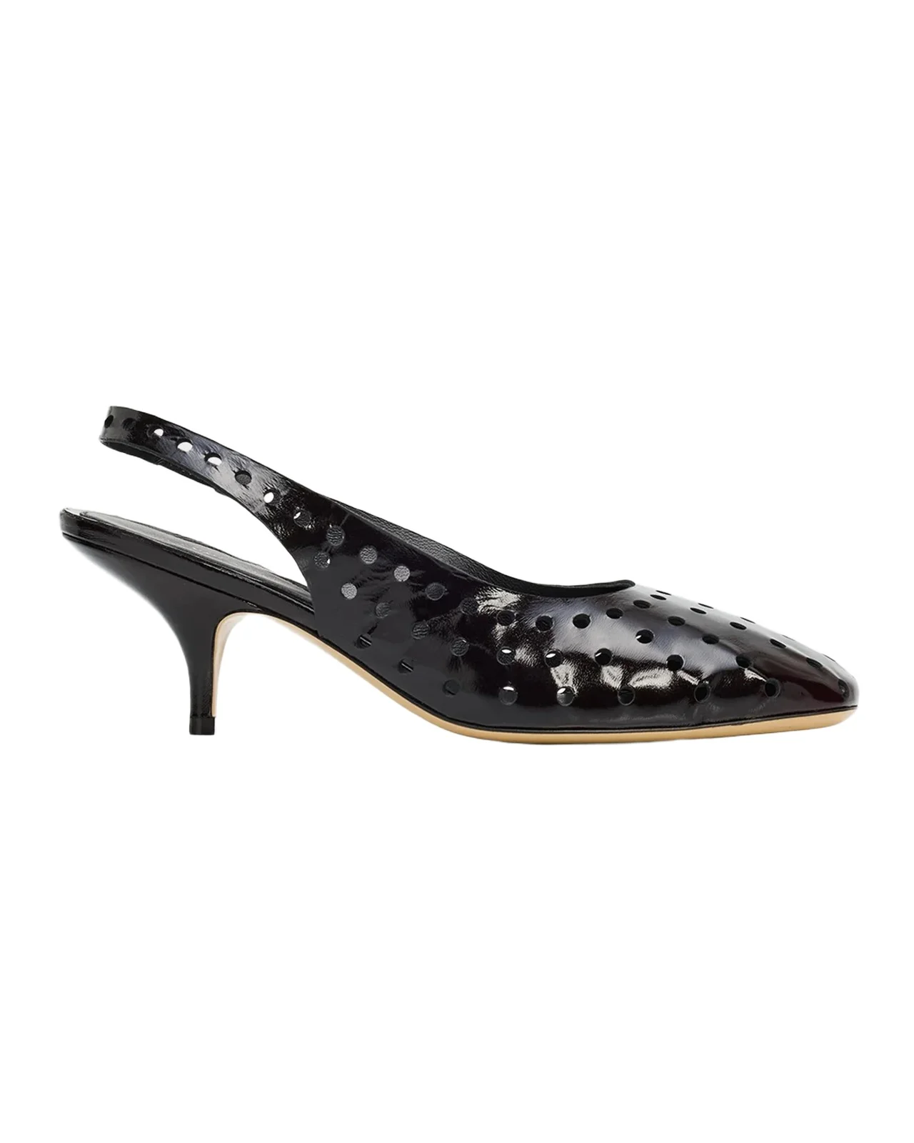 Dries Van Noten 65MM Eyelet Leather Slingback Pumps
