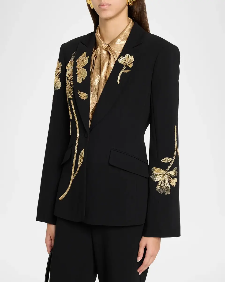 Cinq à Sept Gilded Peony Tailored Blazer | Thumbnail 4 Cinq à Sept Gilded Peony Tailored Blazer | Thumbnail 4