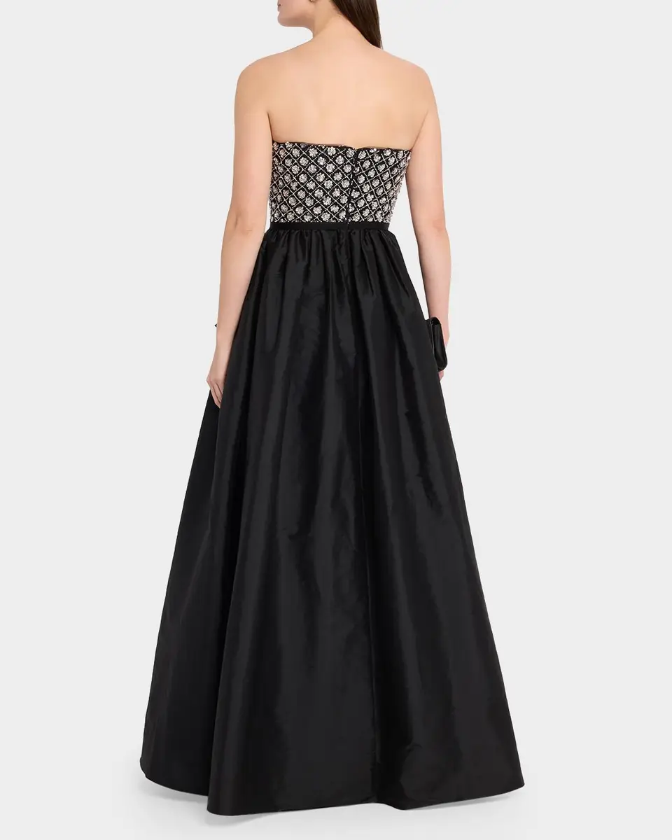 THEIA Mila Beaded Taffeta Gown | Thumbnail 3 THEIA Mila Beaded Taffeta Gown | Thumbnail 3