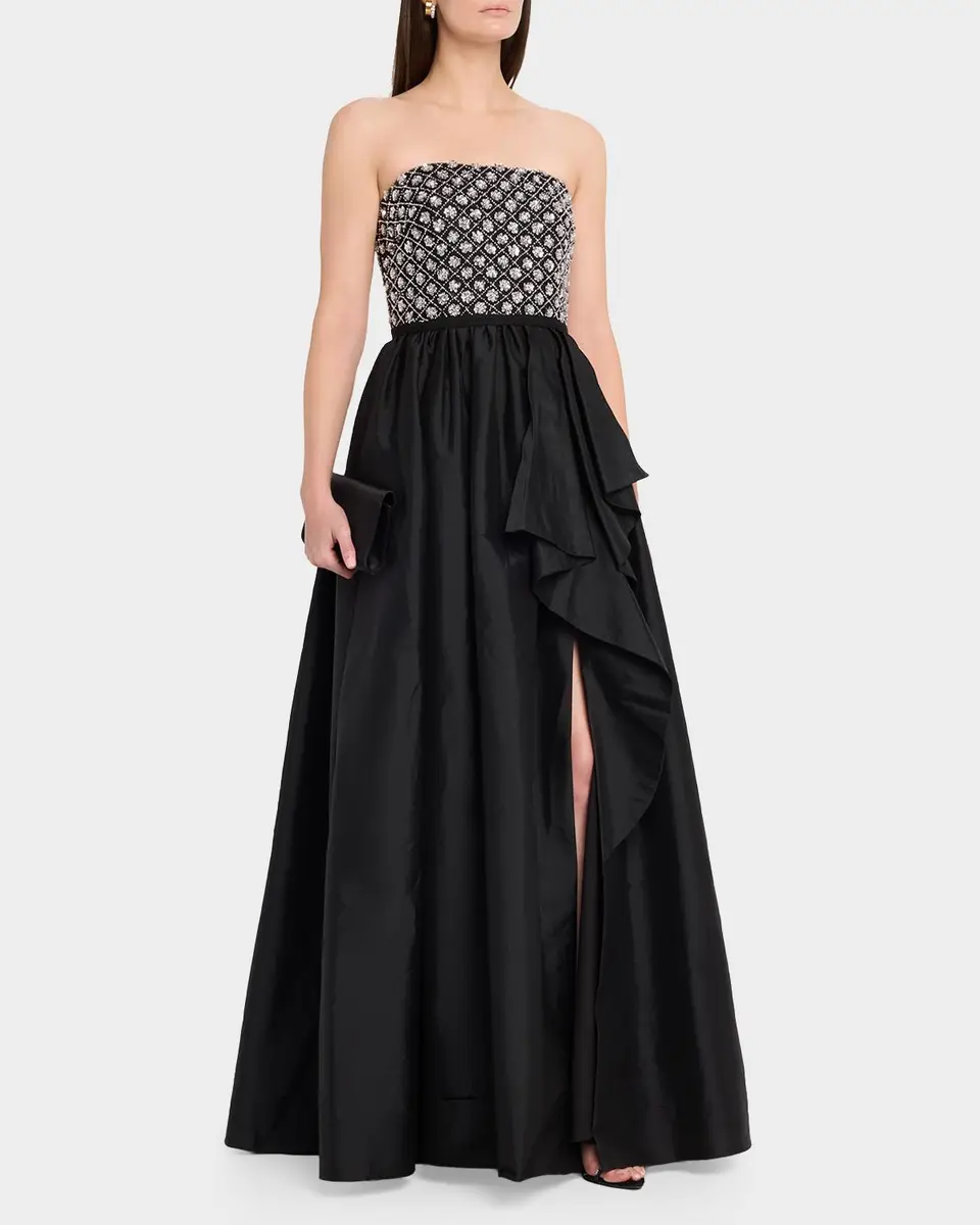 THEIA Mila Beaded Taffeta Gown | Thumbnail 4 THEIA Mila Beaded Taffeta Gown | Thumbnail 4